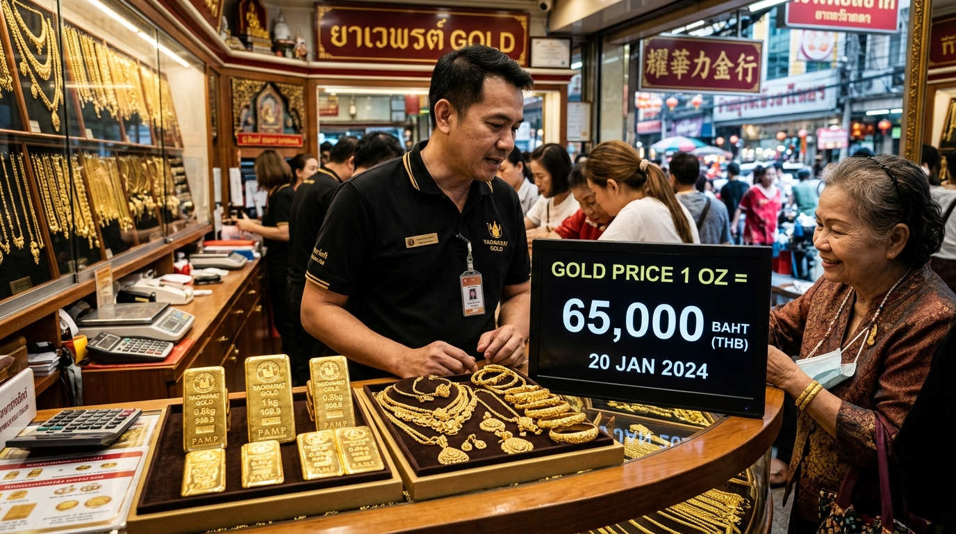 ราคาทองคำวันนี้พุ่งแรง! ทองรูปพรรณแตะ 65,000 บาท สรุปปัจจัยดันราคาพุ่งสูง