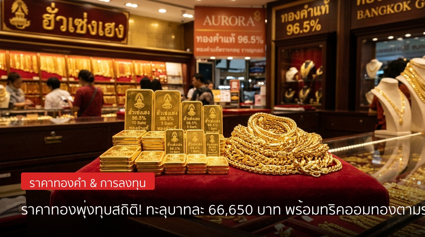 ราคาทองพุ่งทุบสถิติ! ทะลุบาทละ 66,650 บาท พร้อมเคล็ดลับออมทองเสริมโชคลาภตามราศีเกิด